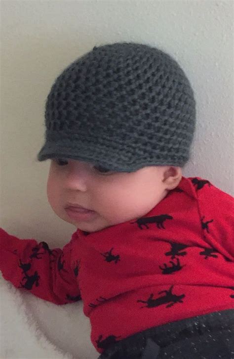 I was surprised how few knitted patterns there were floating around pinterest. Baby Newsboy Cap | Baby hats knitting, Crochet baby boy ...