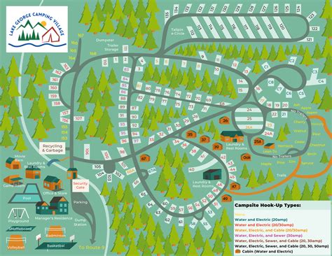 Resort Map Of Lake George Camping Village