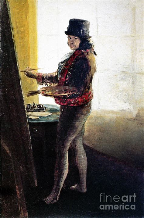 Spanish painter, printmaker, lithographer, engraver, etcher and graphic artist. Goya: Self-portrait Photograph by Granger