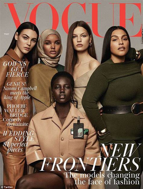 Vogue Uk Magazine Cover Applauded For Diverse Cover Daily Mail Online