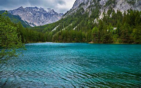 Nature Landscape Summer Lake Forest Mountain Alps Austria Water