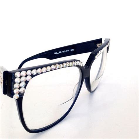 rhinestone eye glass frames designer vintage giorgio cipriani etsy vintage eyeglasses frames