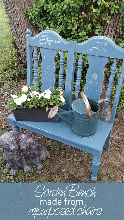 Make A Cute Garden Bench Out Of Some Old Chairs Easy