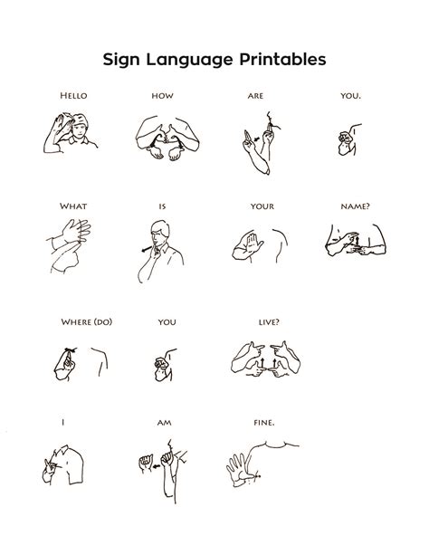 You'll give the next native speaks: Meeting 14: Sign language printables for teaching your ...