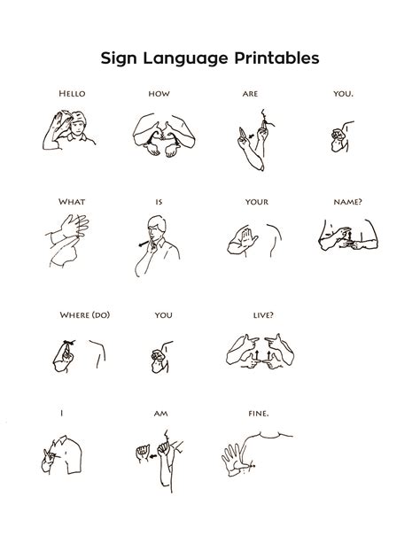 American sign language alphabet chart printable. Meeting 14: Sign language printables for teaching your ...