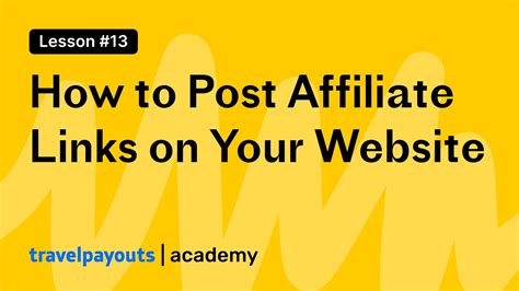 How To Post Affiliate Links On Your Website To Start Earning Youtube