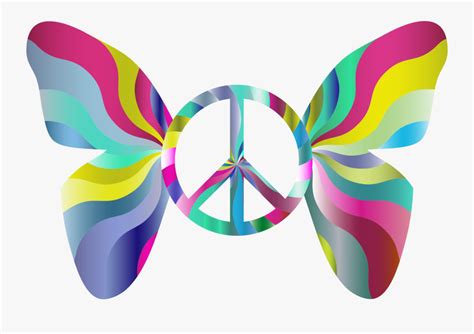 Peace Butterfly Clipart Butterfly Peace Sign Free Transparent