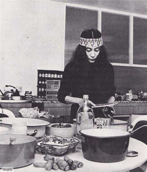 Maybe you would like to learn more about one of these? Yoko cooking in the kitchen of John's new mansion ...