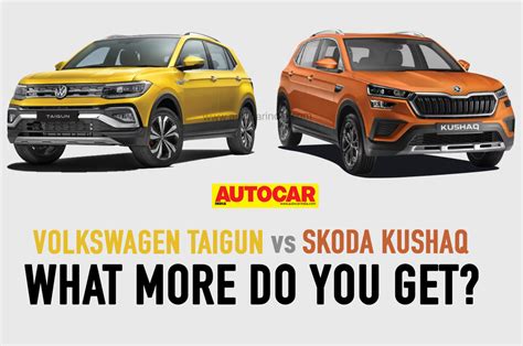 2021 VW Taigun Vs Skoda Kushaq Feature Comparison Autocar India