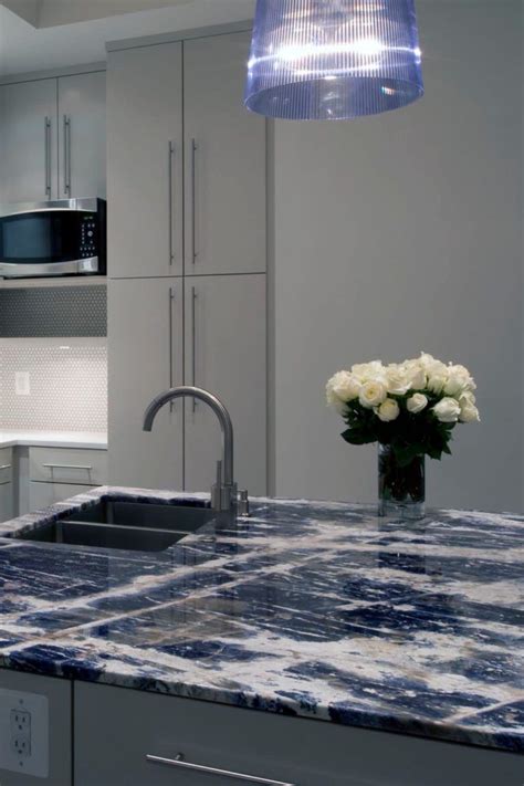 40 Popular Blue Granite Kitchen Countertops Design Ideas Blue Granite