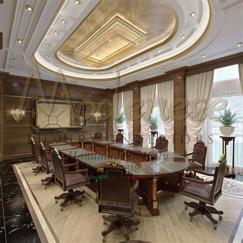 Italian Office Interiors Classic Luxury Meeting Rooms Furniture Made