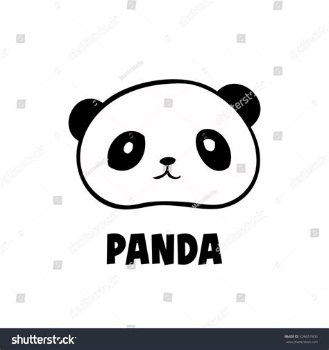 Vector Head Panda Icon Little Panda Stock Vector Royalty Free