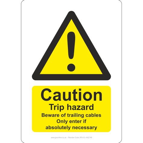 Caution Trip Hazard Sign Jps Online