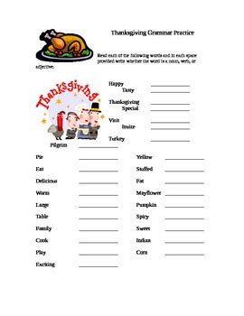 We did not find results for: Thanksgiving Grammar Worksheet by Megan Boothe | TpT