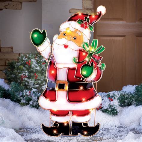Light Up Santa Outdoor Christmas Decoration Collections Etc