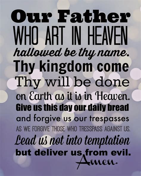 Our Father Prayer Printable