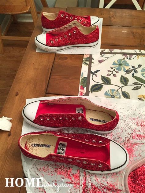 Diy Glitter Converse All Stars Or Theres No Place Like Home Diy