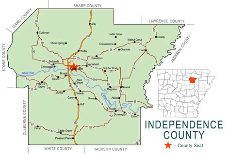 Zz Independence County Map Encyclopedia Of Arkansas