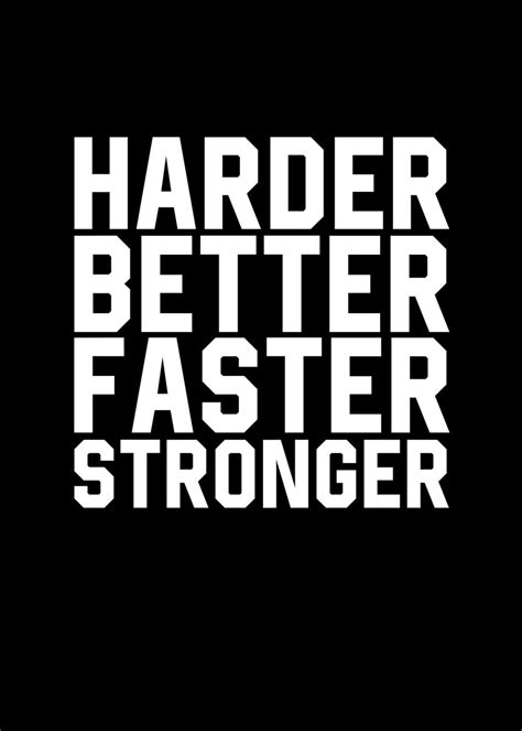 Harder Better Faster Poster Picture Metal Print Paint By Francois