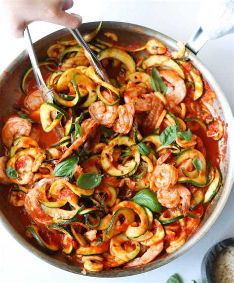 Zucchini Shrimp Fra Diavolo Whole30 Low Carb Recipe