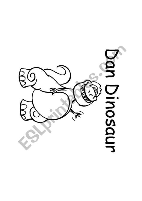 Dino dan images to print : Dan Dinosaur - ESL worksheet by Nutcharat