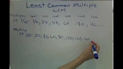 Finding Least Common Multiple Lcm Youtube
