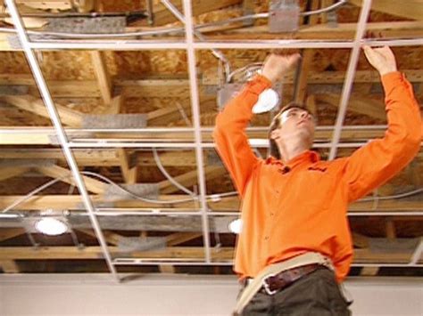 Explore costs per square foot to install a false ceiling in a basement or other room. How to Install an Acoustic Drop Ceiling | Dropped ceiling ...