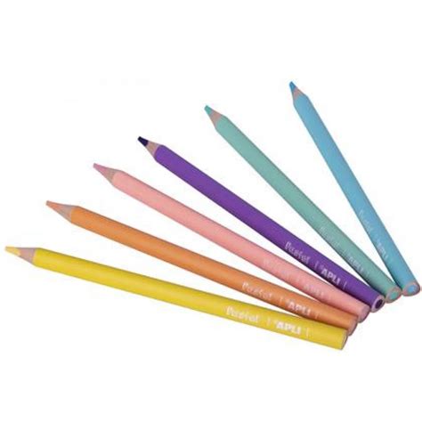 APLI Pastel színes ceruza készlet háromszögletű vastag 6 különböző
