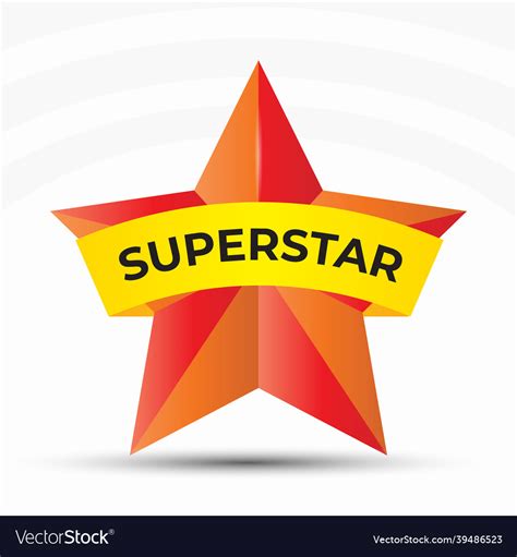 Superstar Banner Design With A Big Star Royalty Free Vector