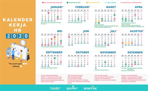 Download kalender 2021 lengkap tanggalan jawa hijriyah dan libur nasional. Kalender HR 2020 Memudahkan Pekerjaanmu Setahun ke Depan ...