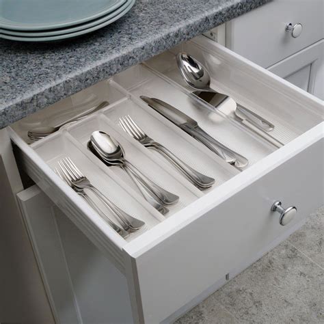 6596 commerce dr., westland, mi 48185. InterDesign Expanding Clear Cutlery Organiser | Plastic ...