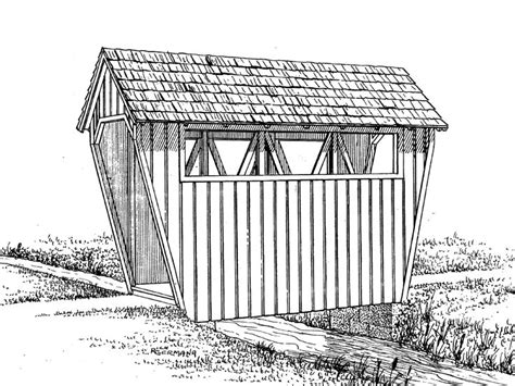 Outdoor Project Plans Covered Bridge 057x 0052 At