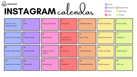 Editorial Calendar For Instagram