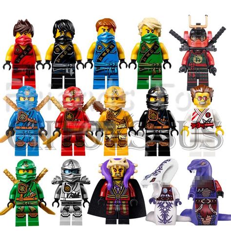 Ninjago Toy Minifigs Collection Cole Kai Jay Lloyd Nya