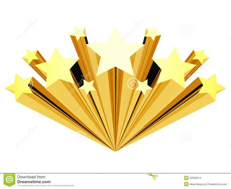 Gold Star Clip Art Isolated On A White Stock Images Image Image 114