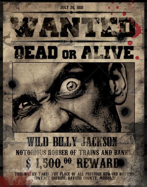 wanted poster template photoshop