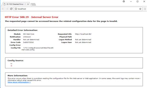 Error Internal Server Error Iis Web Core Unbrick Id
