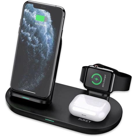Aukey 3 In 1 Wireless Charging Station Stand