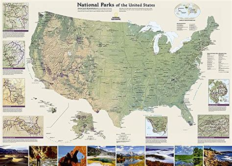 Buy National Geographic National Parks Of The United States Wall Map