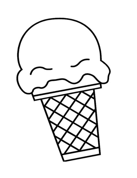 Free printable ice cream coloring pages for kids. coloring pages ice cream cone double scoop ice cream cone ...