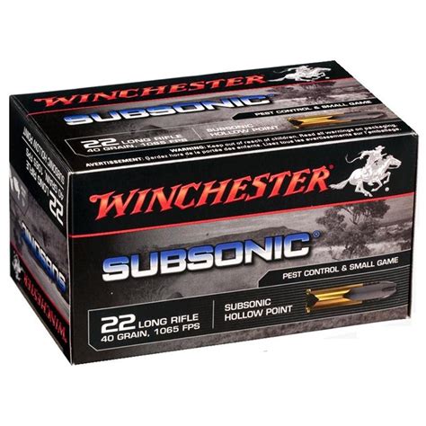 Mun Winchester22lr Subsonic 40gr Tls Loja Amster
