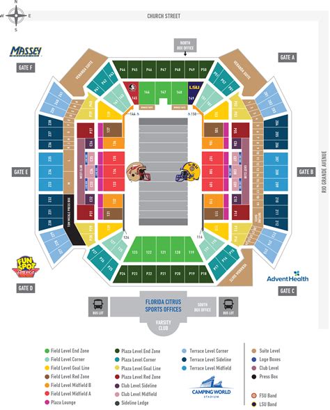 Camping World Stadium Seating Chart With Seat Numbers Two Birds Home
