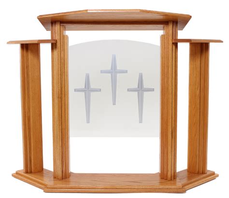 Wood With Acrylic Pulpit Set 702 Podiums Direct
