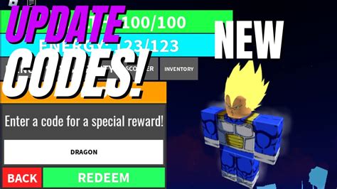 New Update Codes Dragon Ball Rage Roblox Youtube