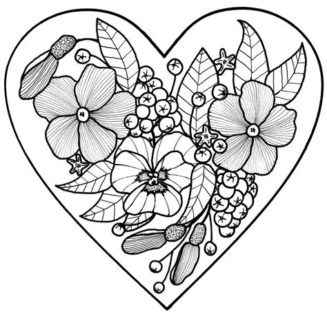 Heart Coloring Sheets For Adults Debrah Bourque