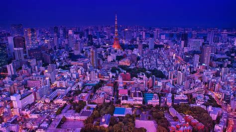 Image Tokyo Japan Megalopolis Evening Cities Building 1920x1080