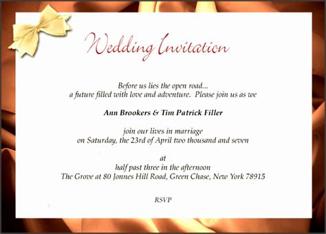 8 Formal Wedding Invitation Email Sampletemplatess Sampletemplatess