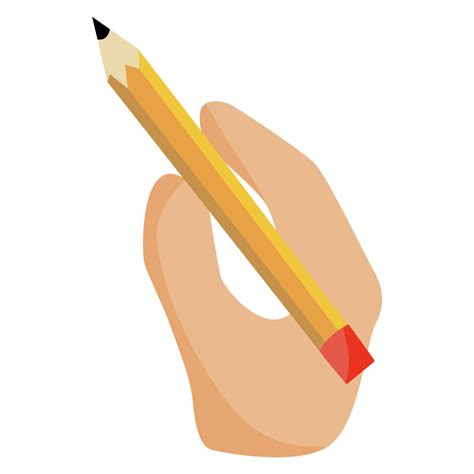 Hand Holding Pencil Illustration In Hand Ready To Write Or Draw Or Make