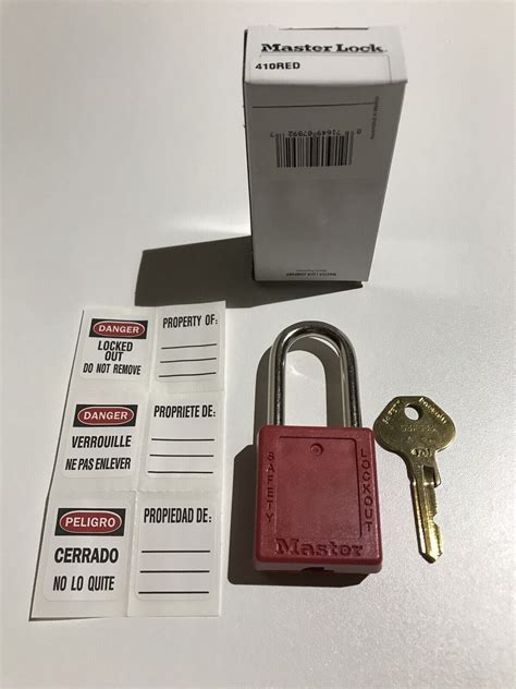 Master Lock 410red Keyed Different Safety Lockout Padlock Red Ebay