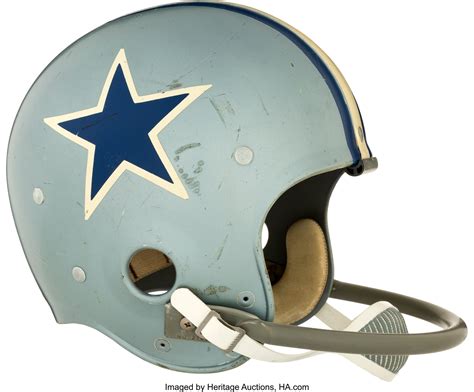 Mid 1960s Dallas Cowboys Game Worn Helmet Extremely Rare Lot